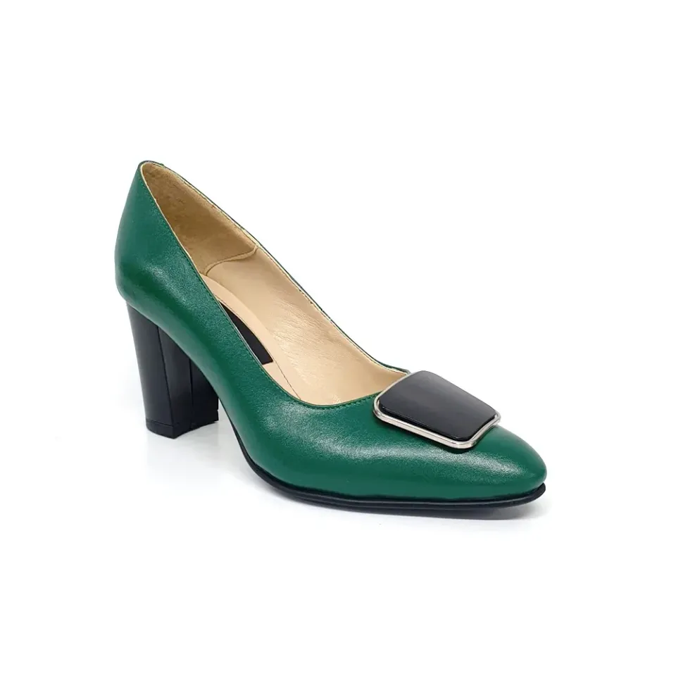 Catinca Shoes Verde Box A25 VB pantofi piele naturala