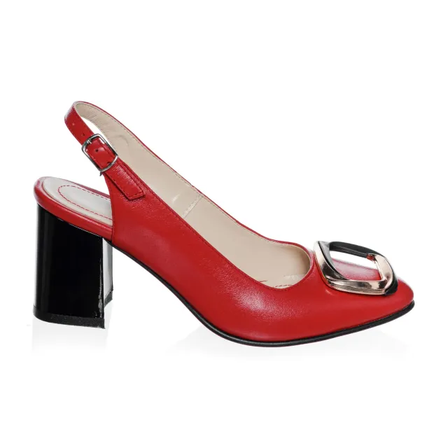 Catinca Shoes D33 RB sandale dama piele rosu box