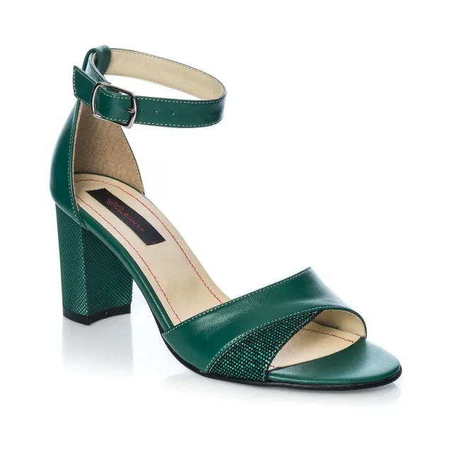 Catinca Shoes S2 VSC sandale damă piele verde sclipici