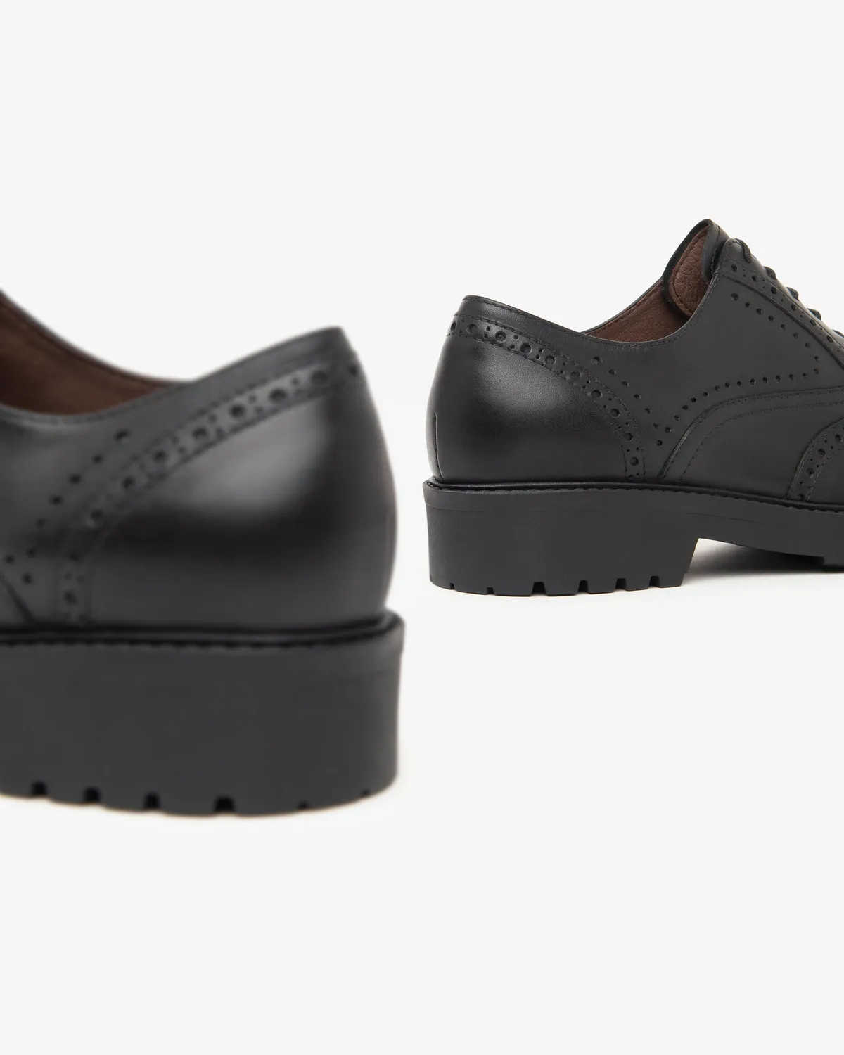 NeroGiardini pantofi dama piele cu siret brogue toc jos