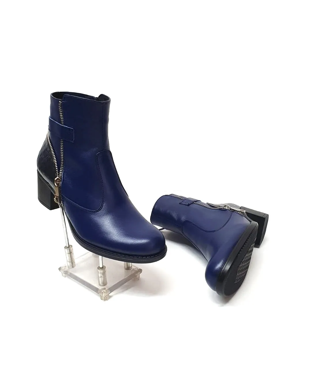 Catinca Shoes GX51 ghete dama piele bleumarin croco