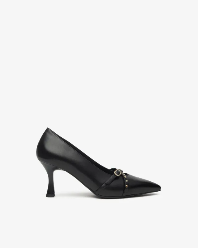 NeroGiardini pantofi dama piele toc 75mm elegant