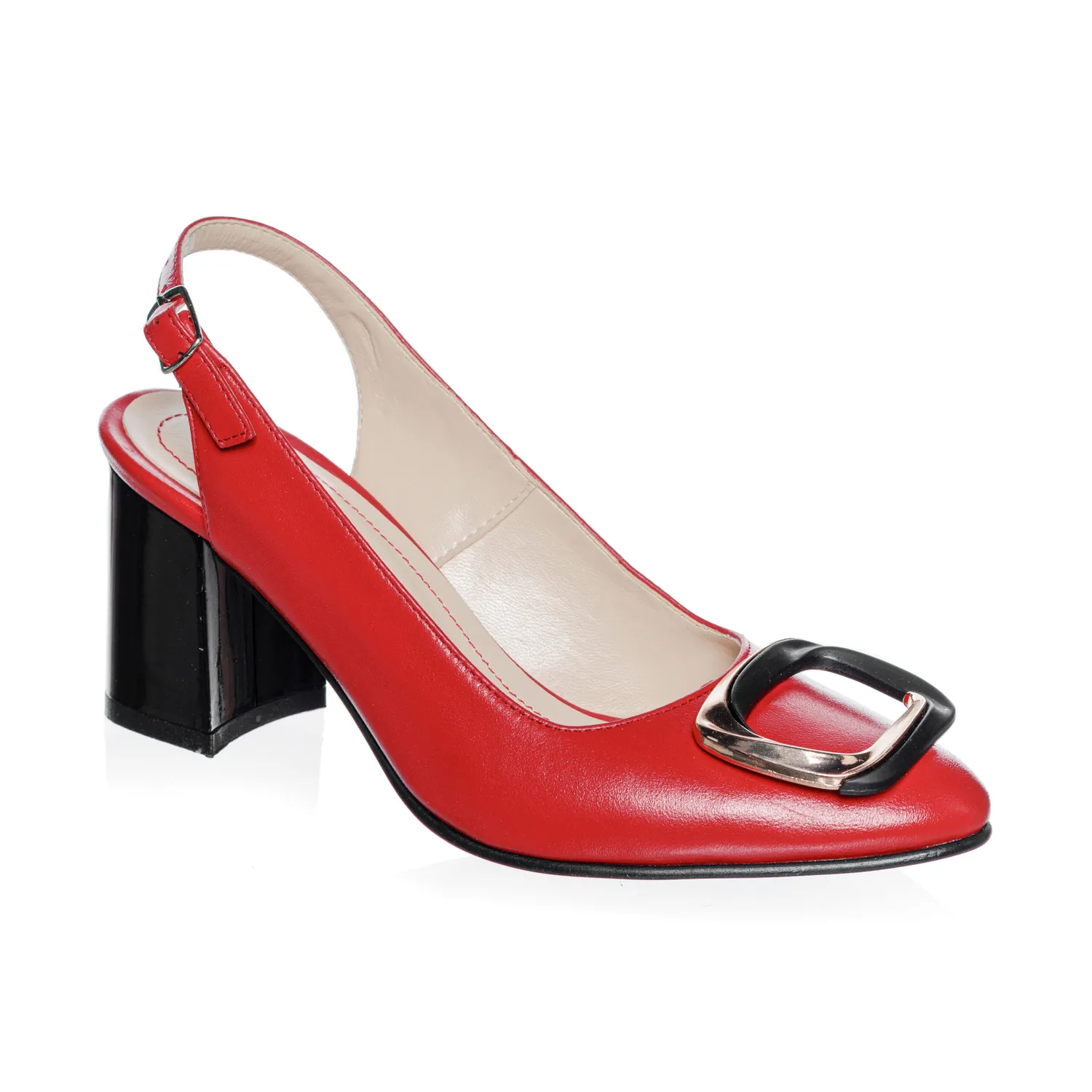 Catinca Shoes D33 RB sandale dama piele rosu box
