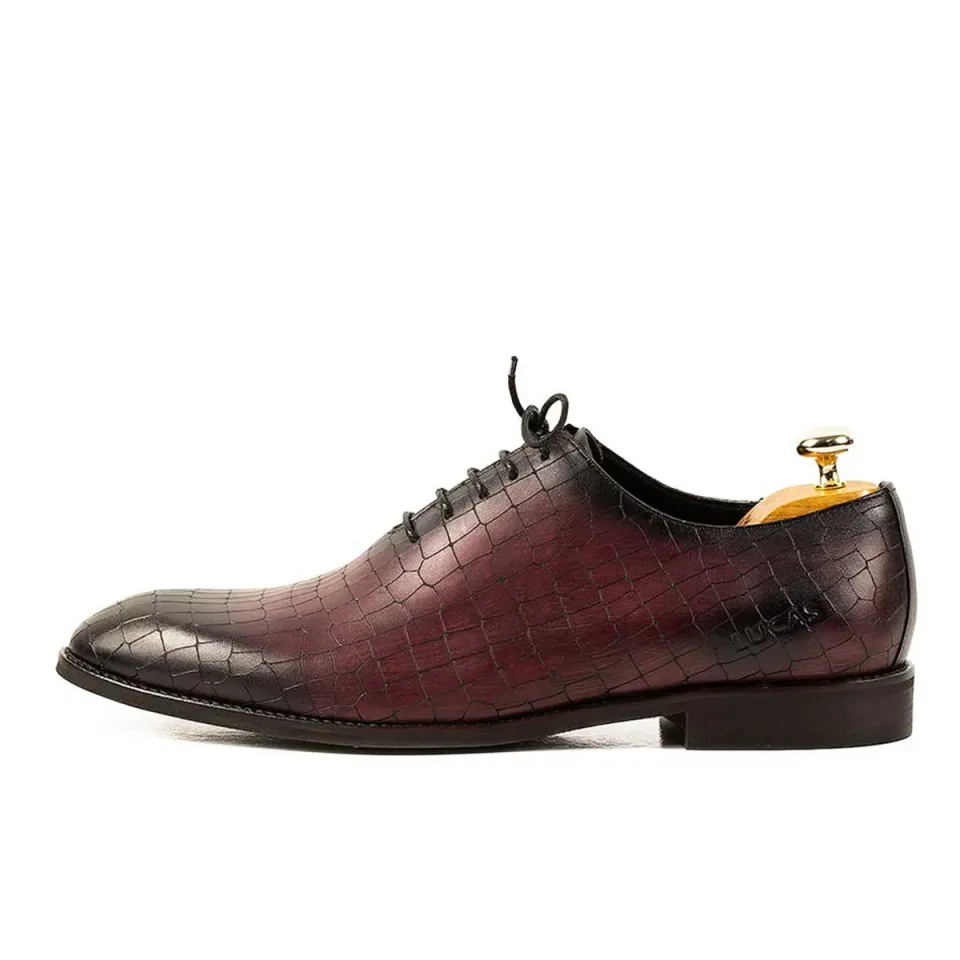 Lucas Shoes Elegant 712 pantofi piele bordo