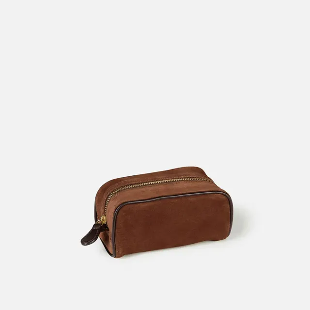 Cecilia Bringheli Riva Chocolate Suede neceser piele