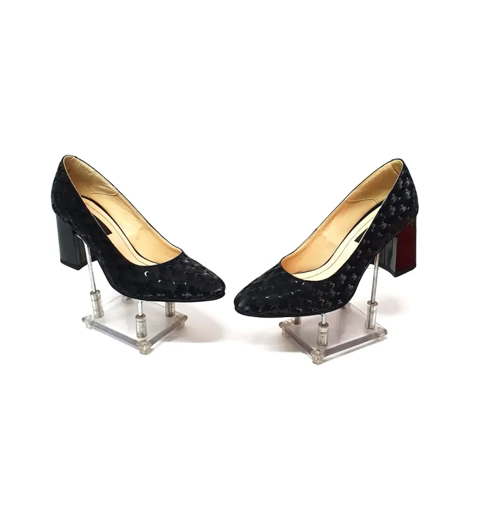 Catinca Negru 3D R7 N3D pantofi dama negri piele naturala