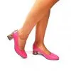 Catinca Shoes A4 RP3D pantofi dama piele roz patratele