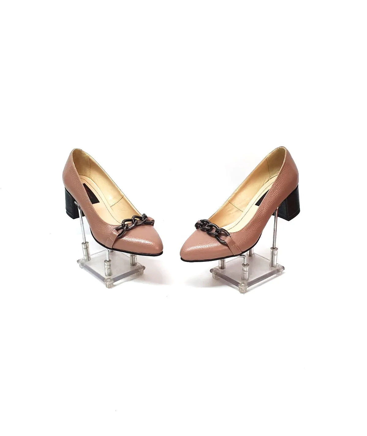 Catinca Shoes A11 CB pantofi dama piele cappuccino bizonat