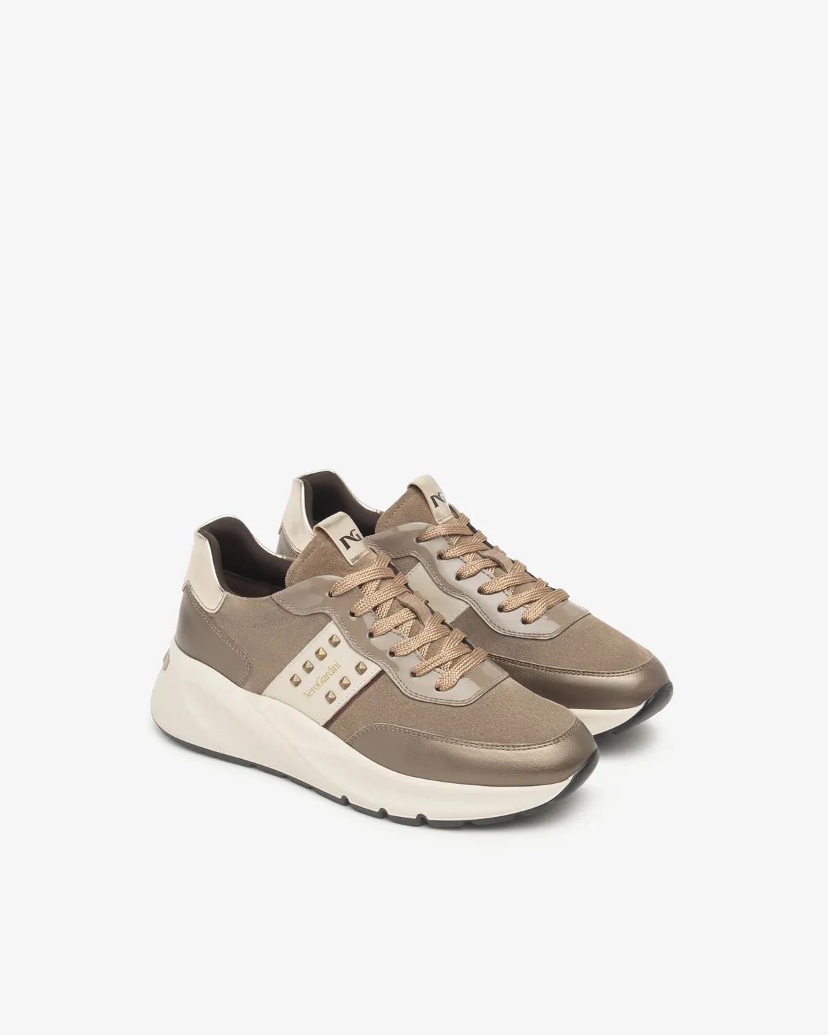 Sneakers damă NeroGiardini piele întoarsă toamnă-iarnă