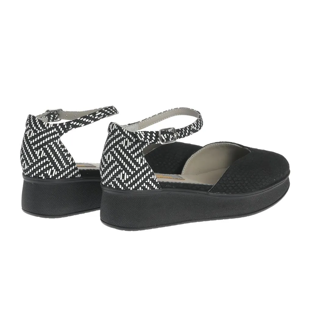 Ana Urbana Shoes Merida sandale negre wedge