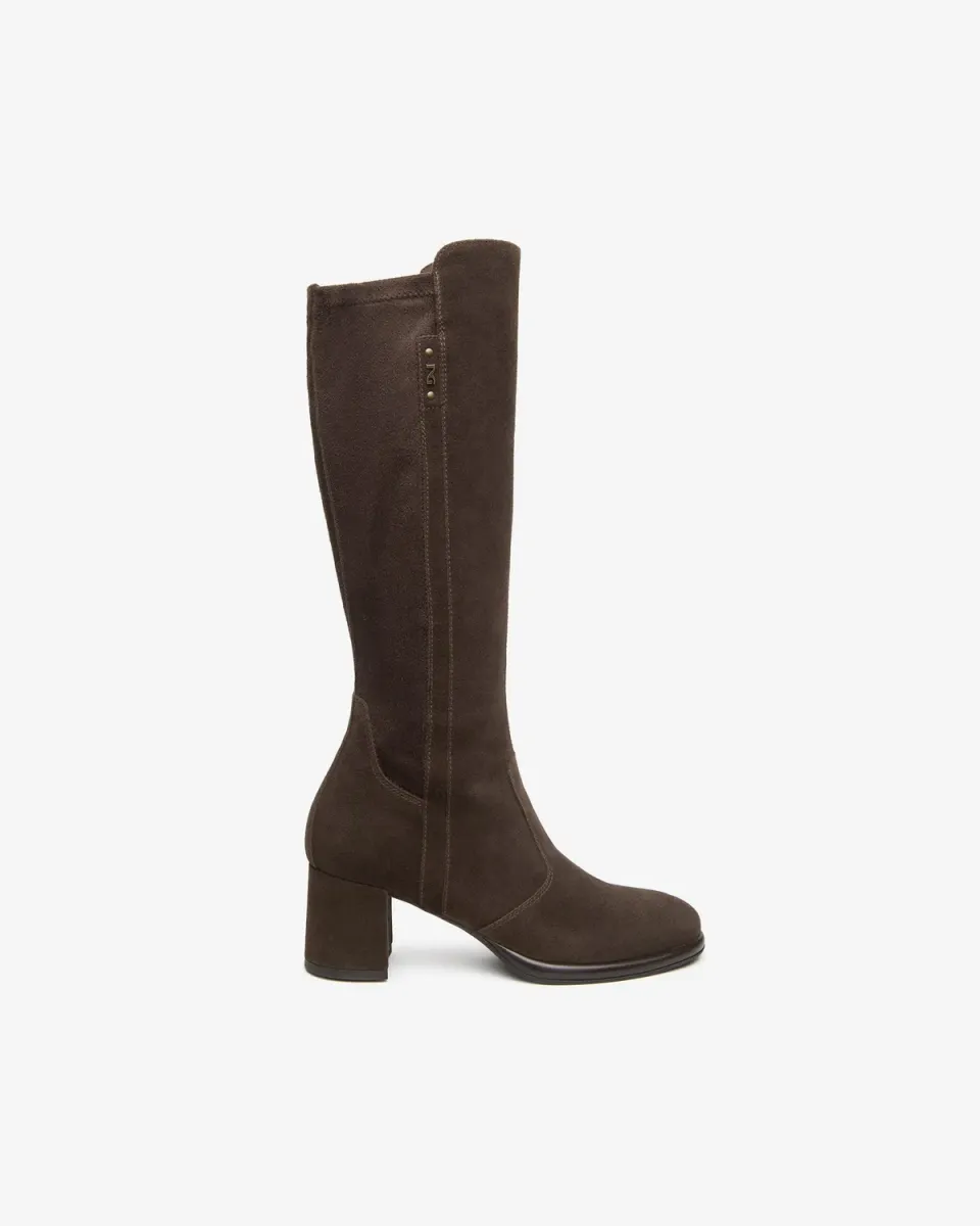NeroGiardini cizme piele intoarsa dama toc 6 cm