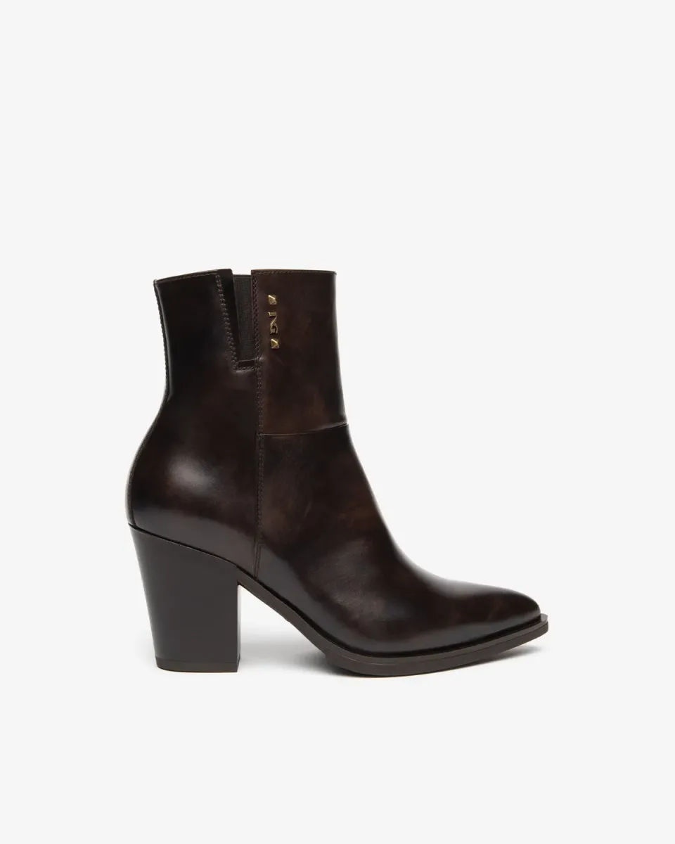 NeroGiardini botine piele dama toc 8 cm cu fermoar