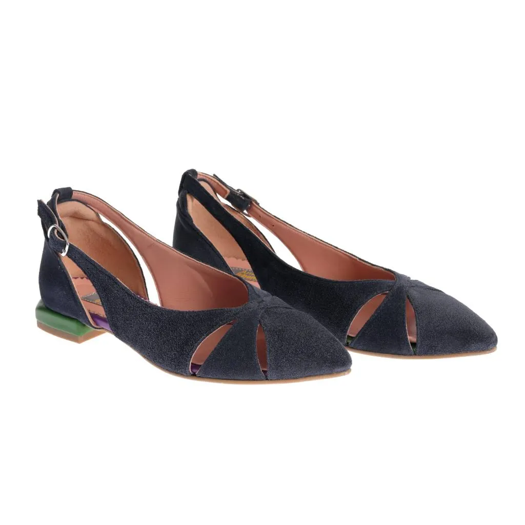 Ana Urbana Shoes New Orleans balerini bleumarin toc mic