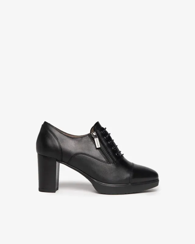 NeroGiardini pantofi piele dama cu siret oxford