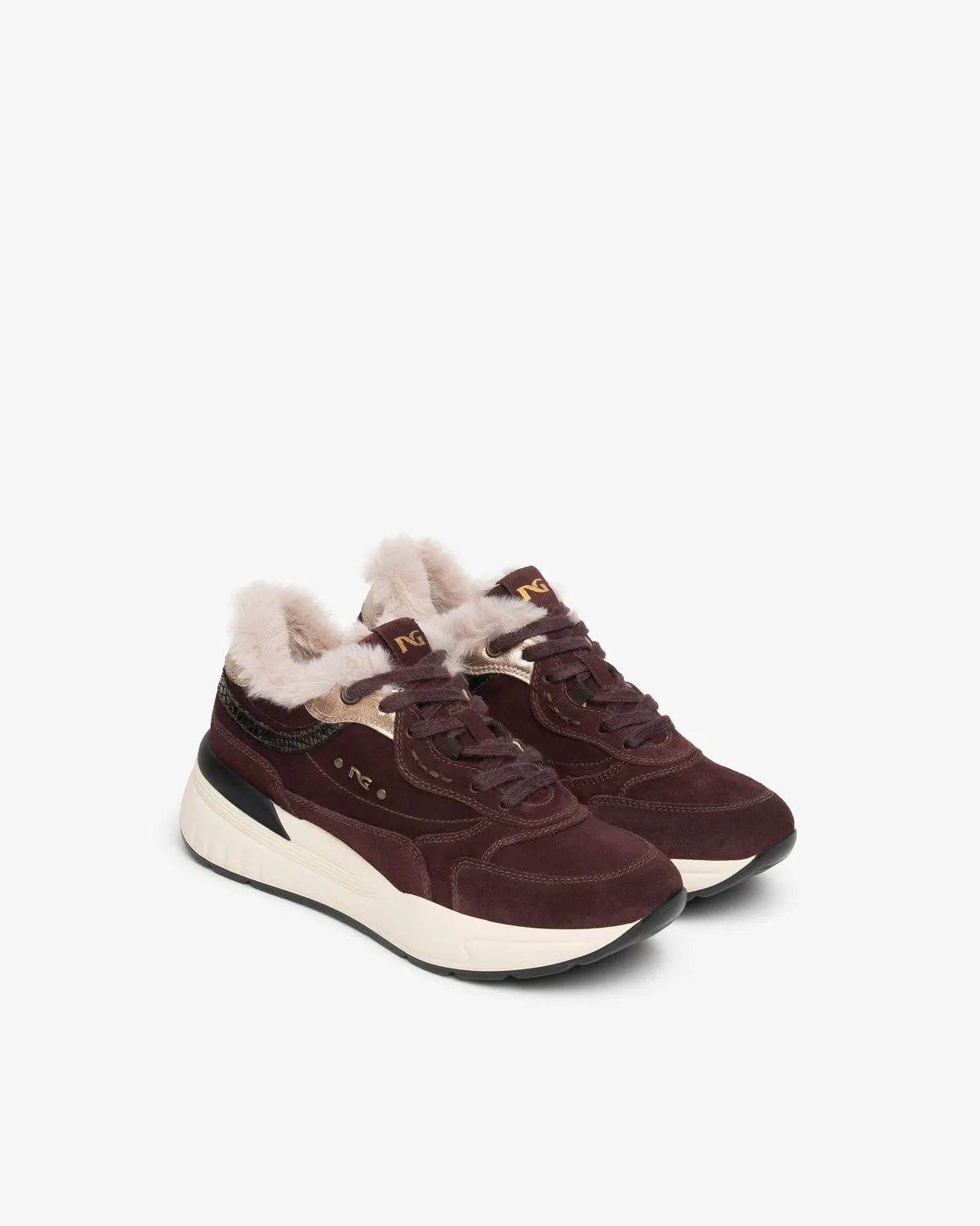 NeroGiardini sneakers damă piele întoarsă iarnă