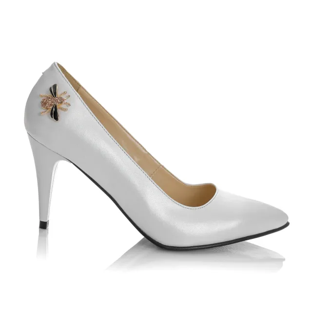 Catinca Shoes A49 AS pantofi dama piele alb sidef