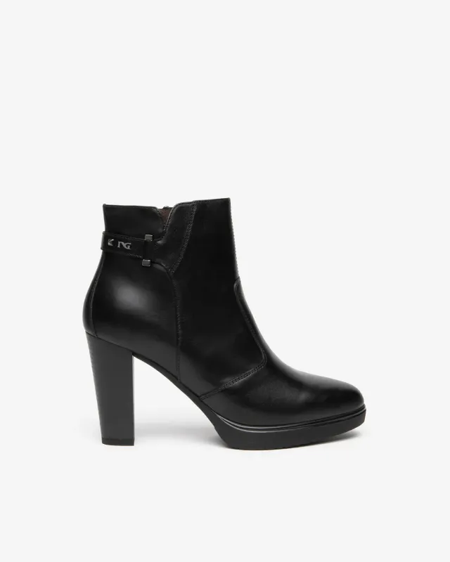 NeroGiardini botine platforma piele dama toc 95