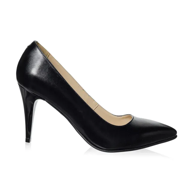 Catinca Shoes A16 NE pantofi dama negru box piele naturala