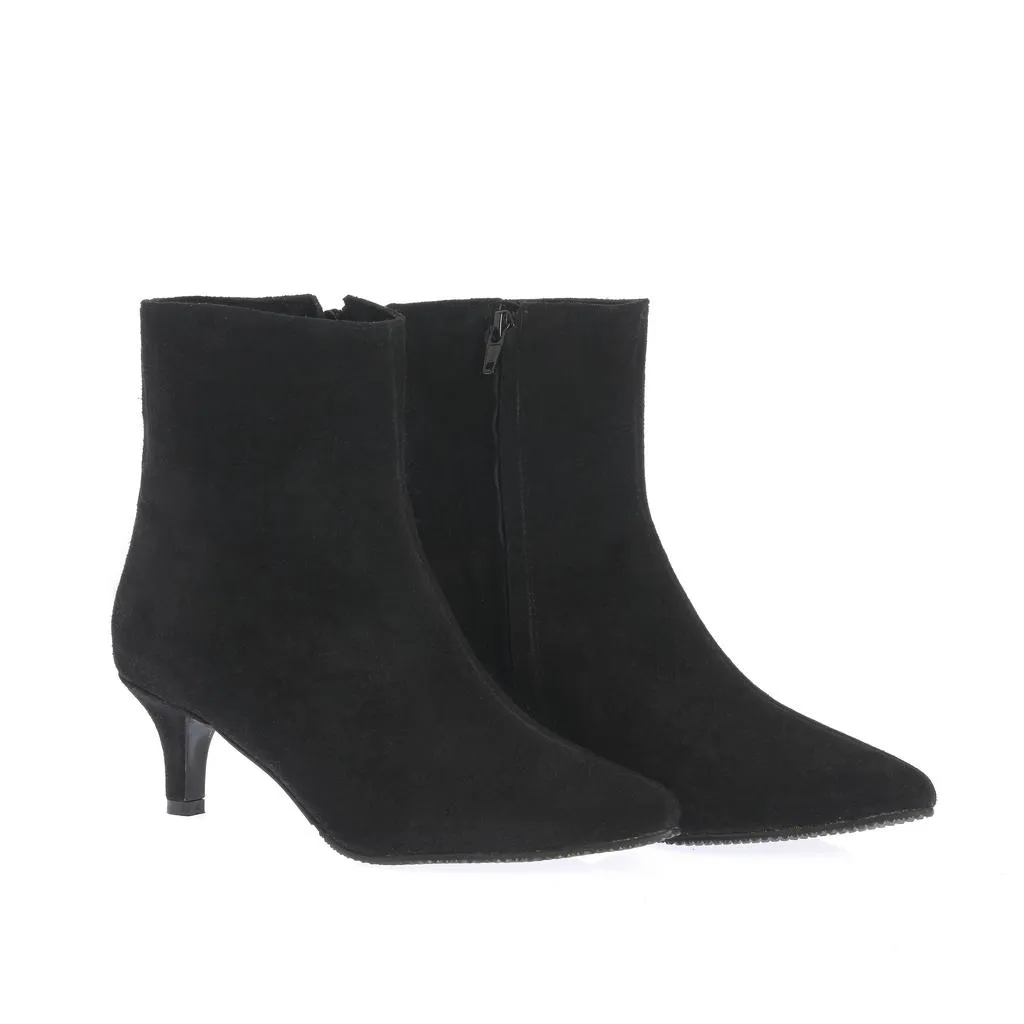 Ana Urbana Selena botine piele intoarsa negre