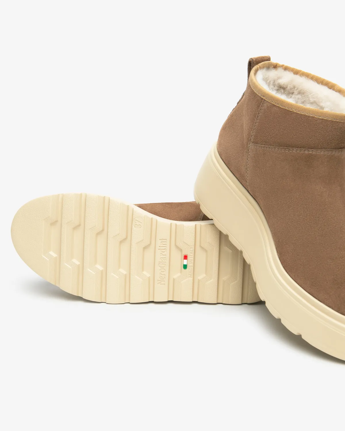Botine damă velur NeroGiardini platformă 55 mm