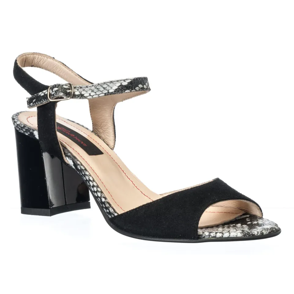 Catinca Shoes S15 NAS sandale dama piele negru sarpe
