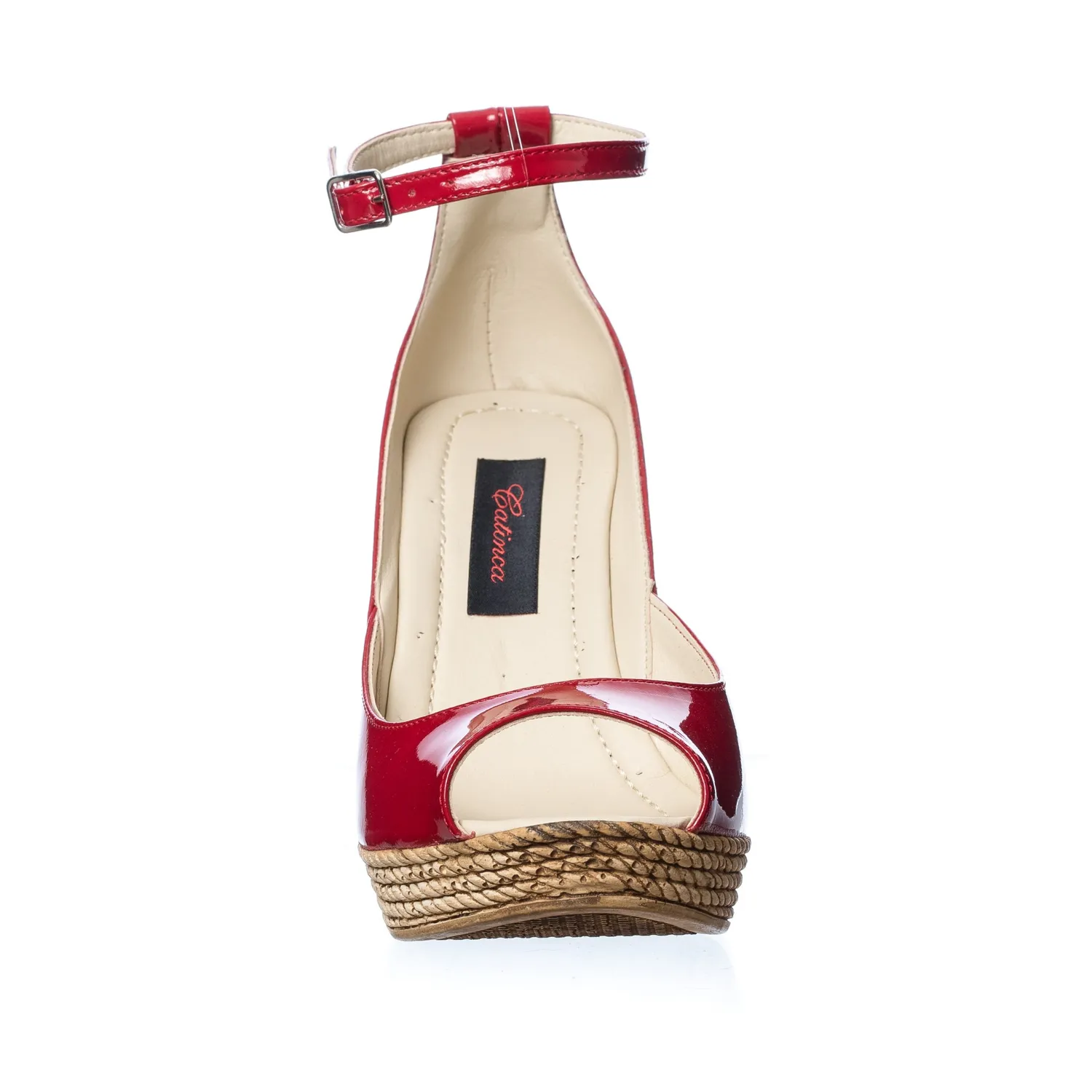 Catinca Shoes G20 RL sandale dama rosu lac piele
