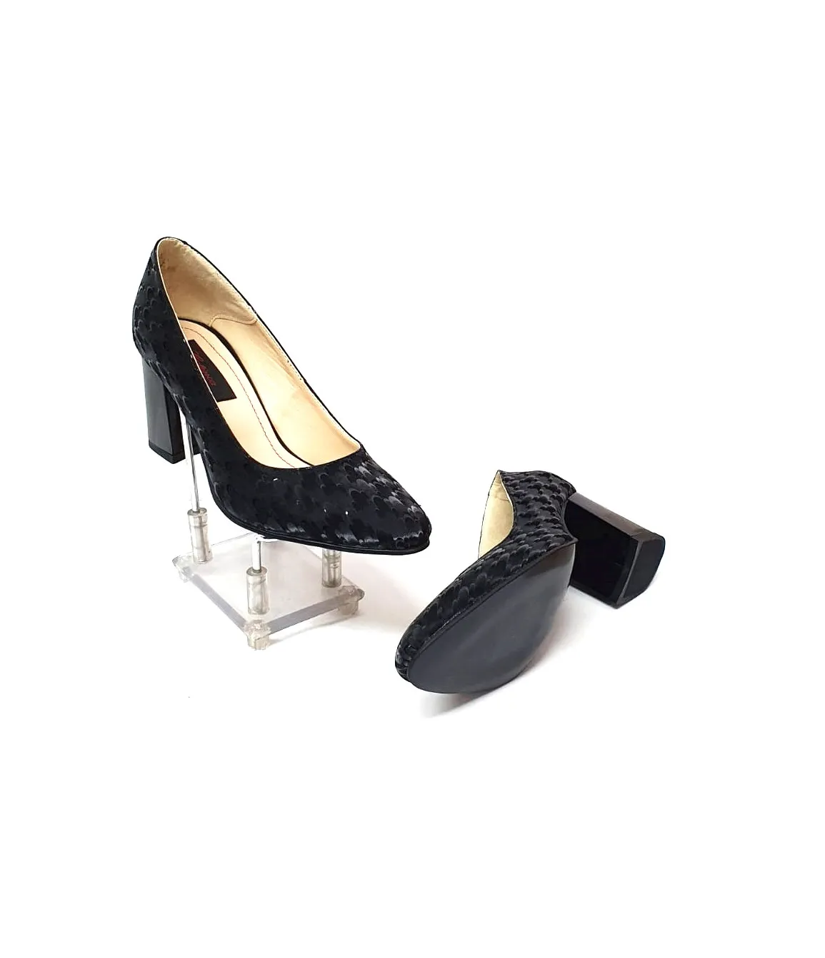 Catinca Negru 3D R7 N3D pantofi dama negri piele naturala