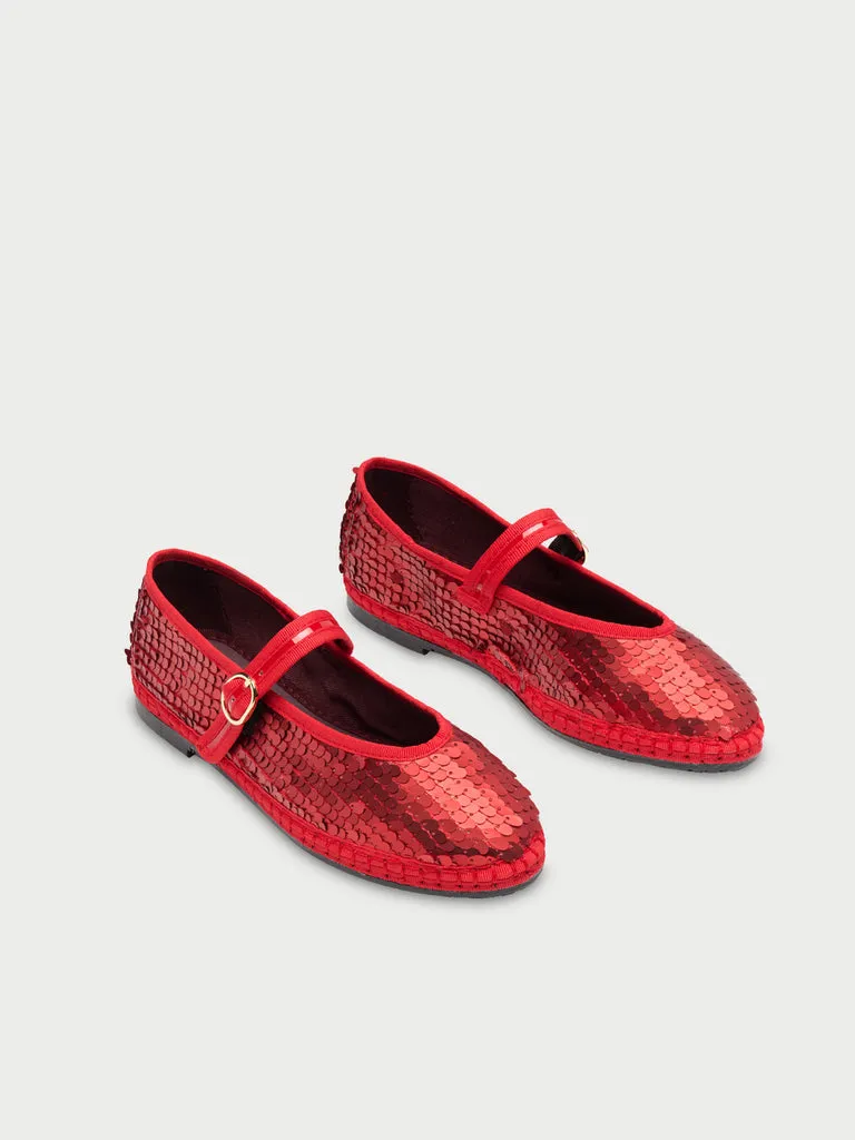Flagelus Pierre Sequins Red balerini rosii paiete