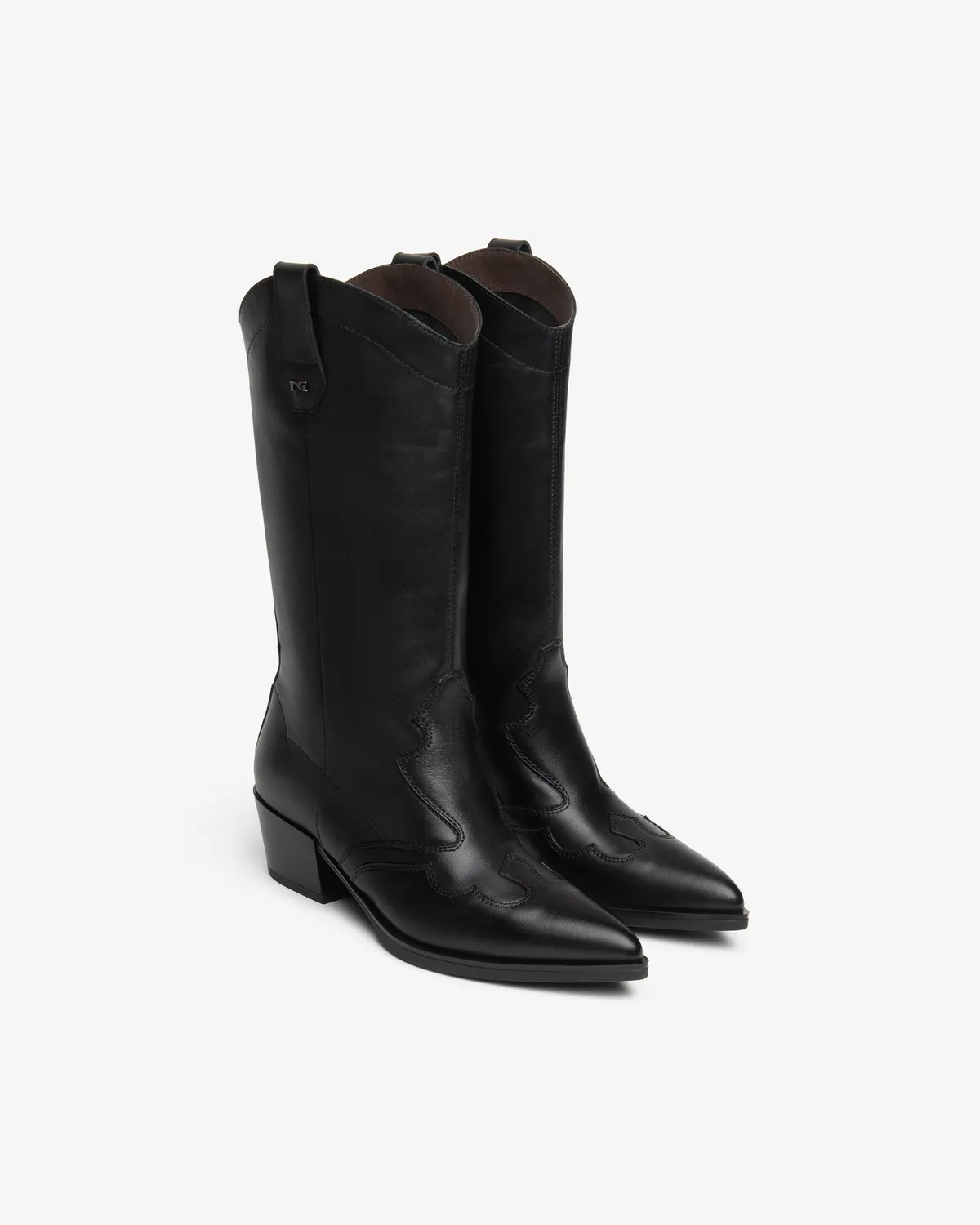 NeroGiardini cizme dama piele naturala western toc 50