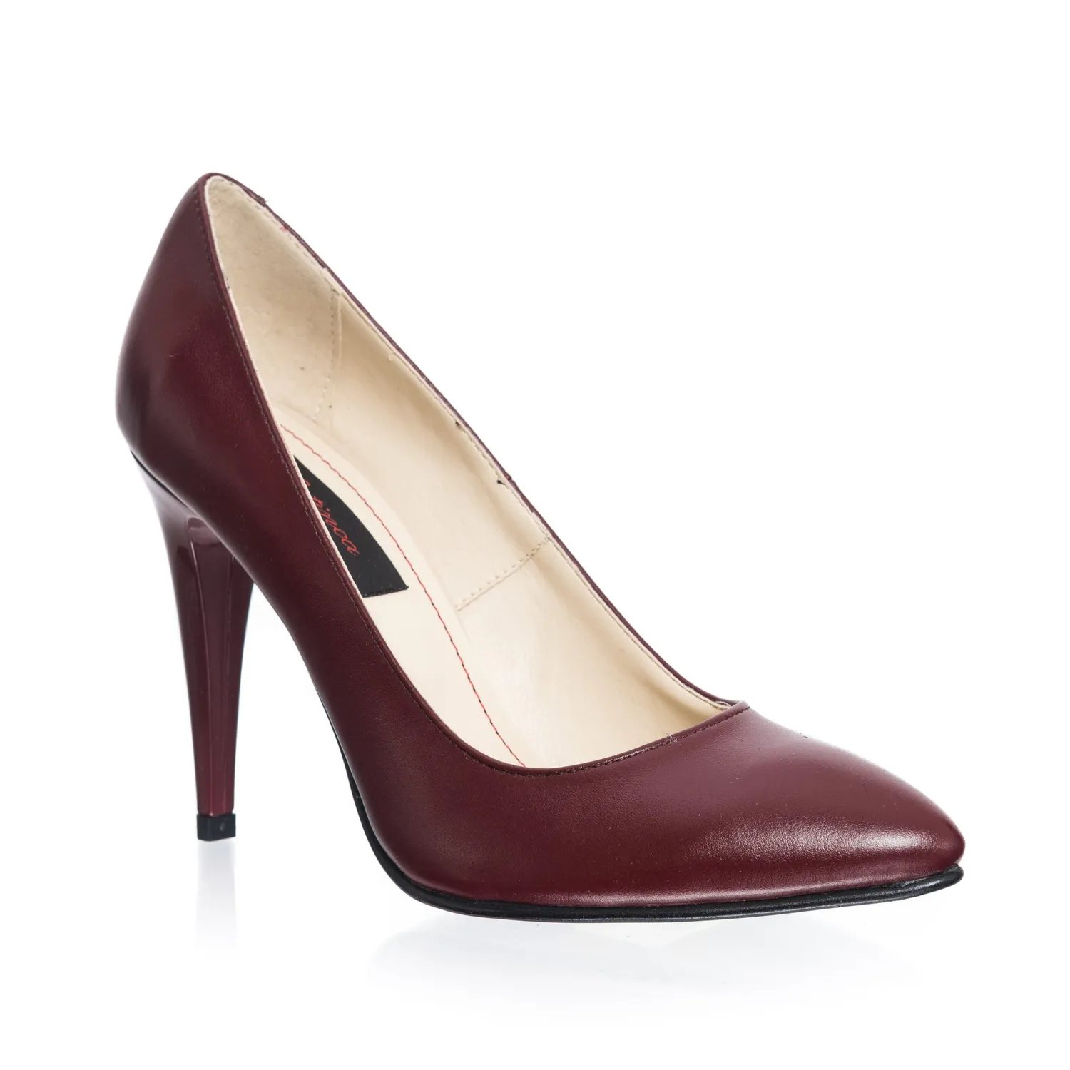 Catinca Shoes 2691 BOB pantofi stiletto piele bordo