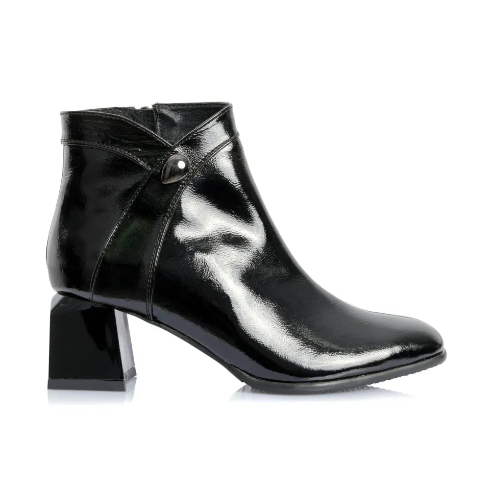 Catinca Shoes G442 NL ghete dama piele negru lac