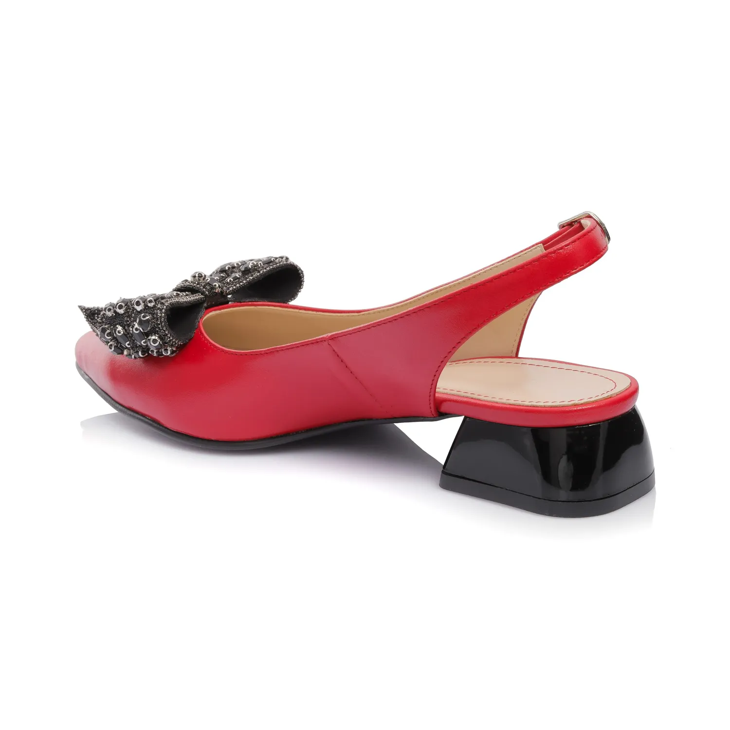 Catinca Shoes BLD10 RB sandale dama rosu box piele naturala