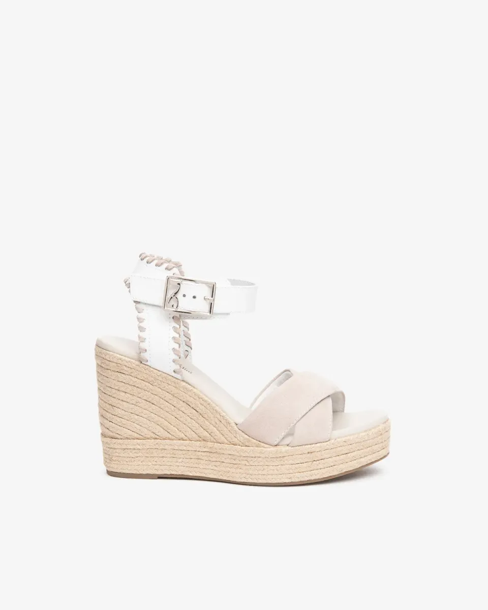 NeroGiardini sandale piele dama wedge 10 cm cu barete