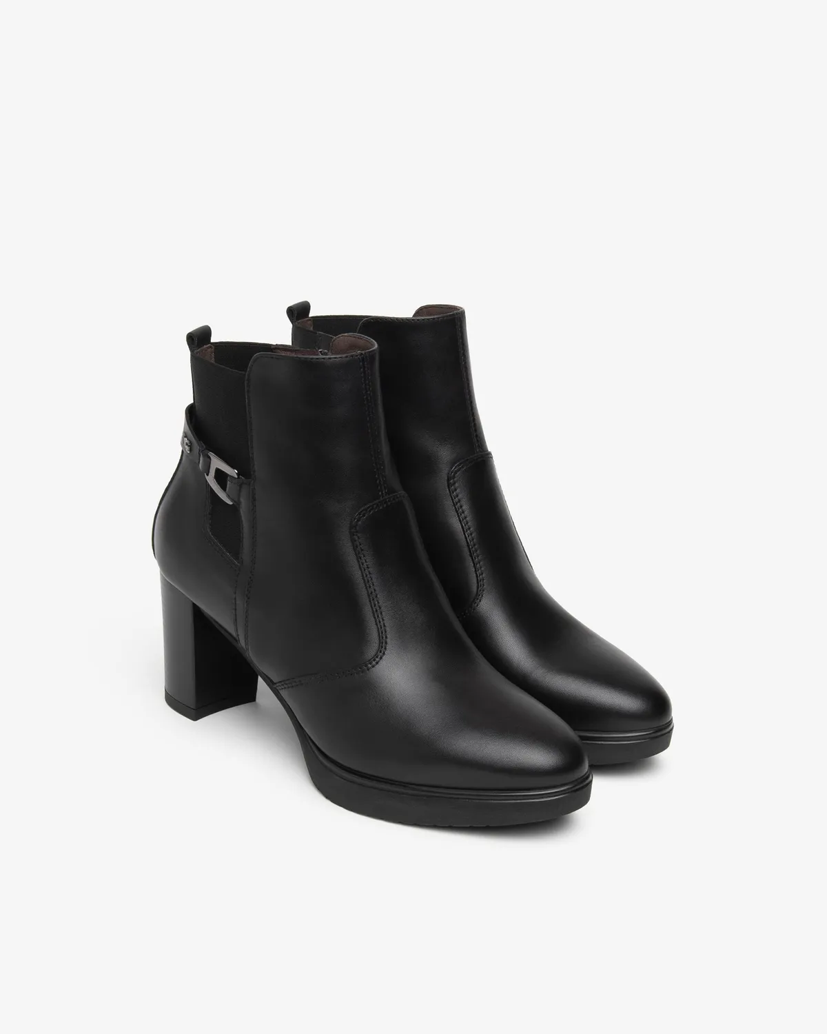 NeroGiardini botine piele toc 7 cm dama cu catarama