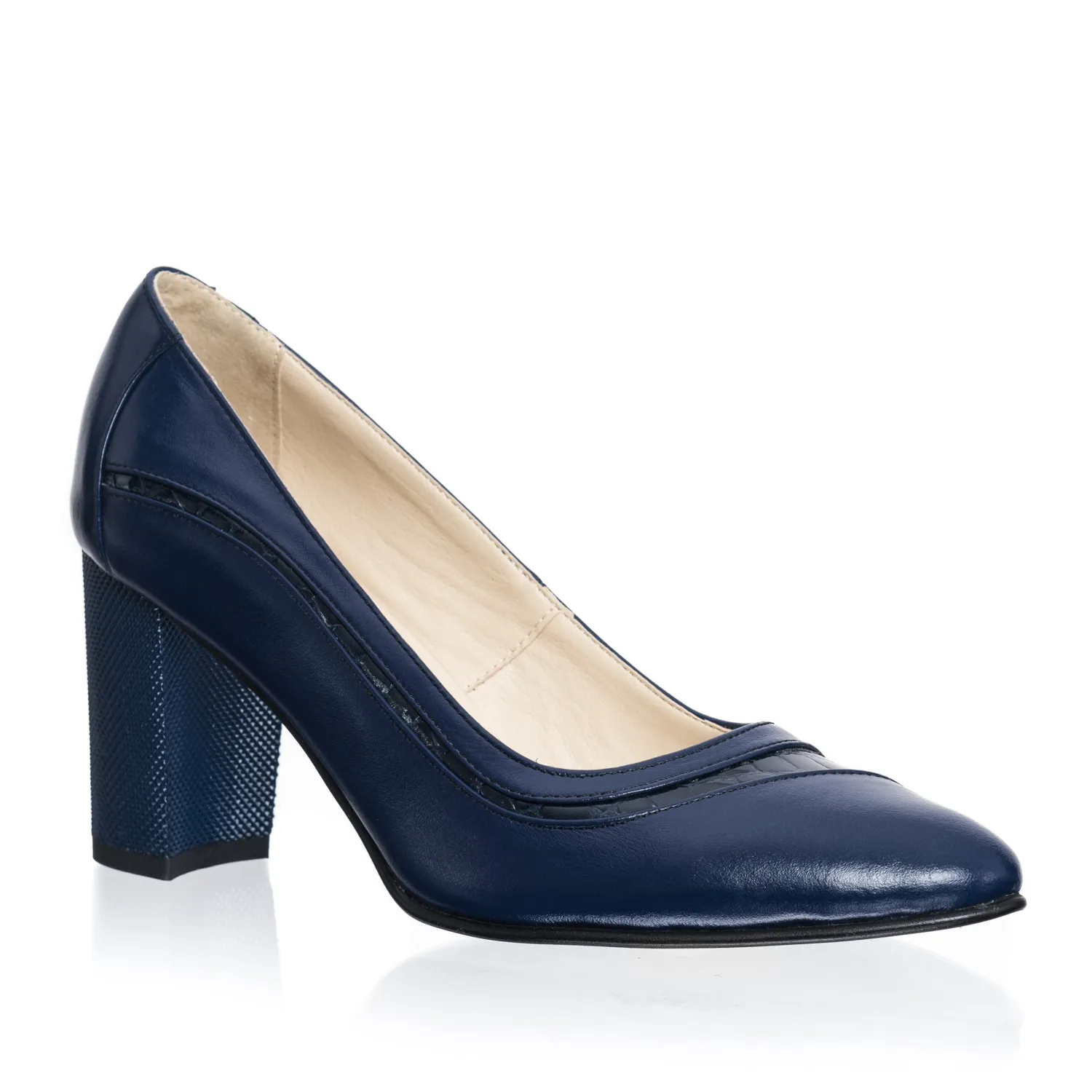 Catinca Shoes 163 AC pantofi dama piele albastru croco