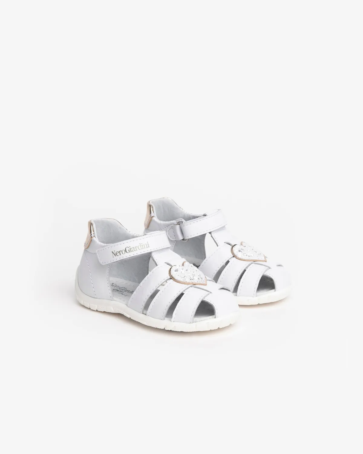 NeroGiardini sandale piele bebe fete cu sclipici