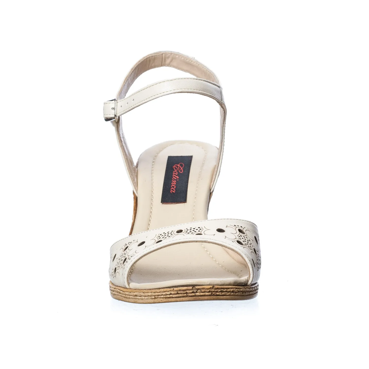 Catinca Shoes P16 B sandale dama bej piele naturala