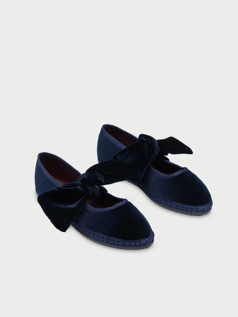 Flagelus Lyra Navy papuci velur bleumarin funda