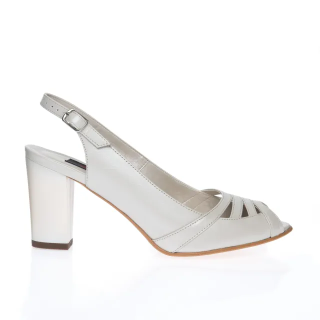 Catinca Shoes 024 AS sandale dama piele alb sidef
