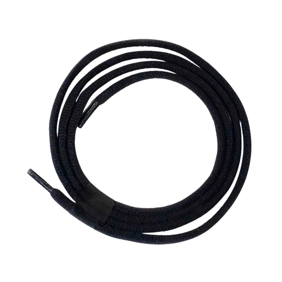 BÄR șireturi rotunde sport negre 5 mm poliester