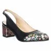 Catinca Shoes A55 NP sandale piele negru paun