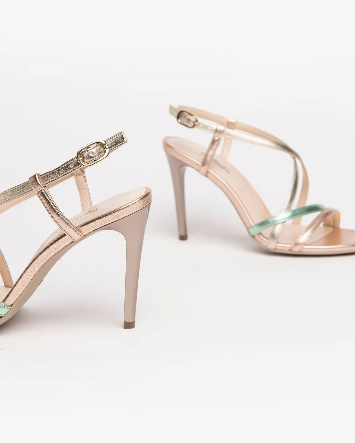 NeroGiardini sandale piele dama toc 9,5 cm multicolor