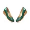Catinca Shoes T15 V pantofi perforati dama piele naturala verde