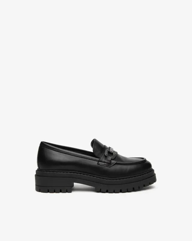 NeroGiardini mocasini damă piele cu toc 4 cm