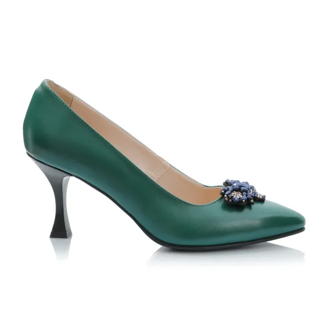 Catinca Shoes A63 VB pantofi dama piele verde box