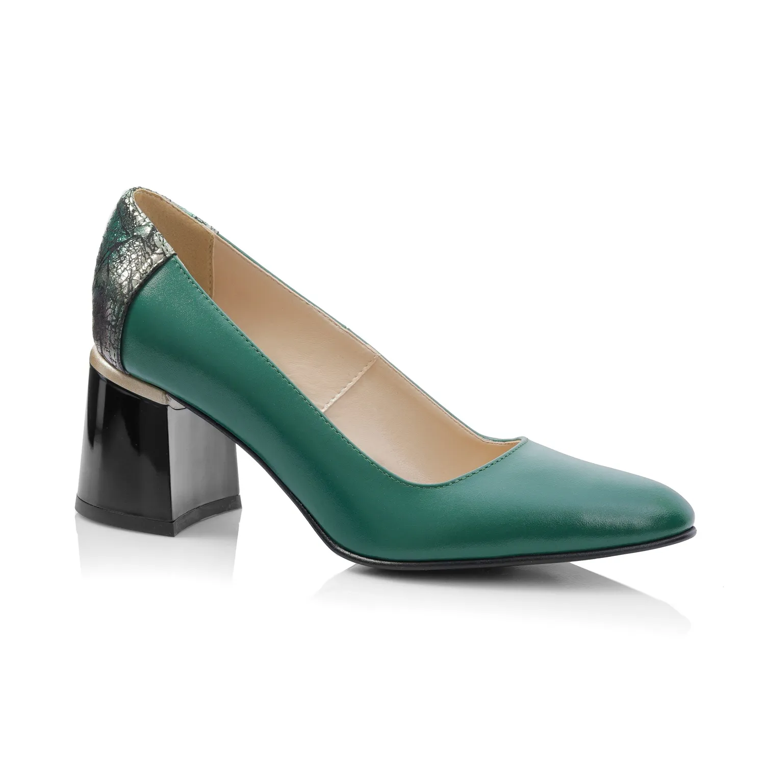 Catinca Shoes A64 VBVS pantofi verde piele