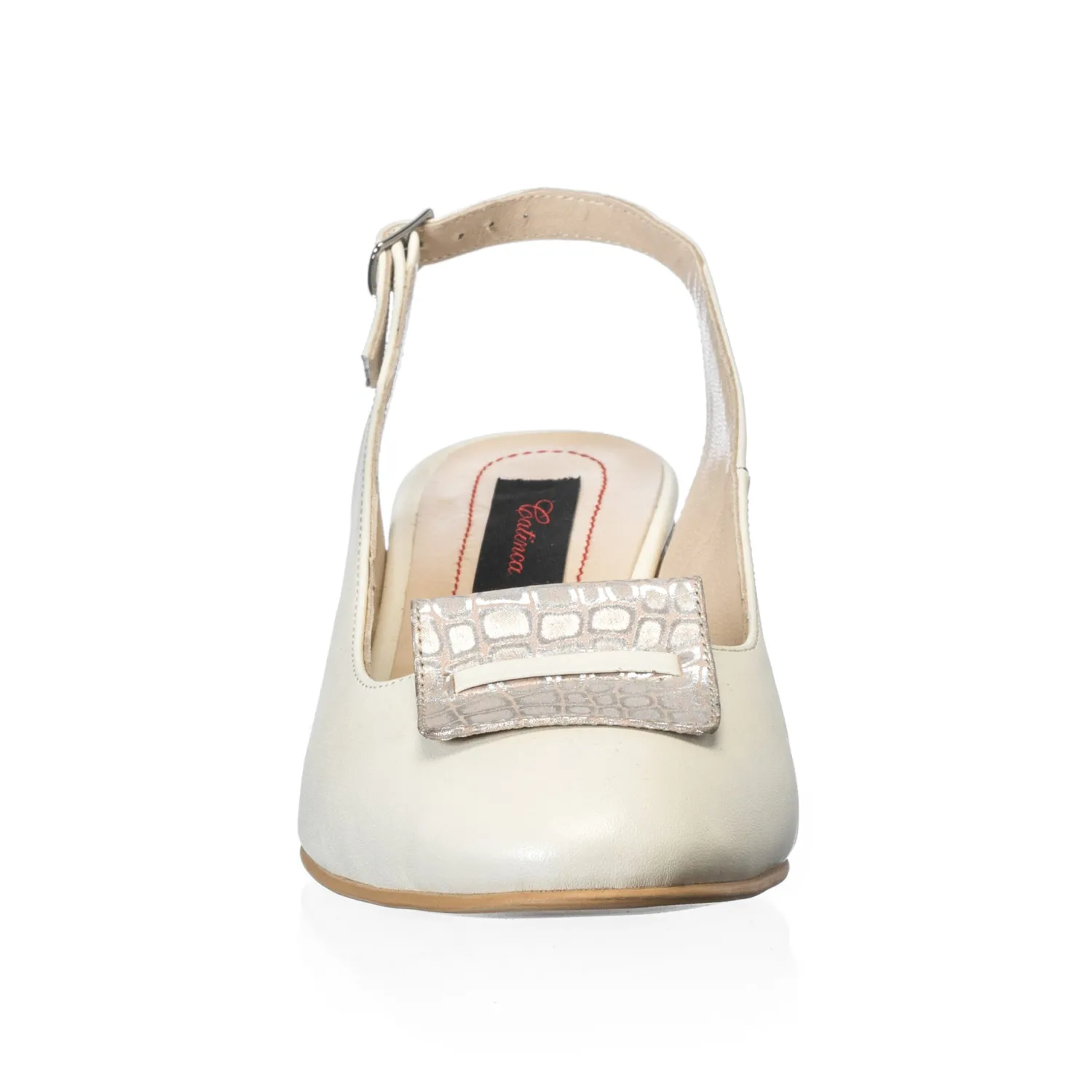 Catinca Shoes A85 BP sandale dama piele naturala bej pietricele