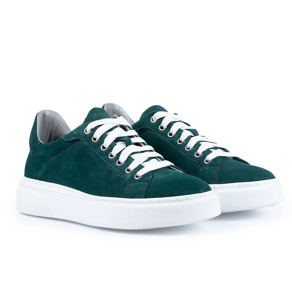 Lucas Shoes Pedro 510 sneakers verde velur piele