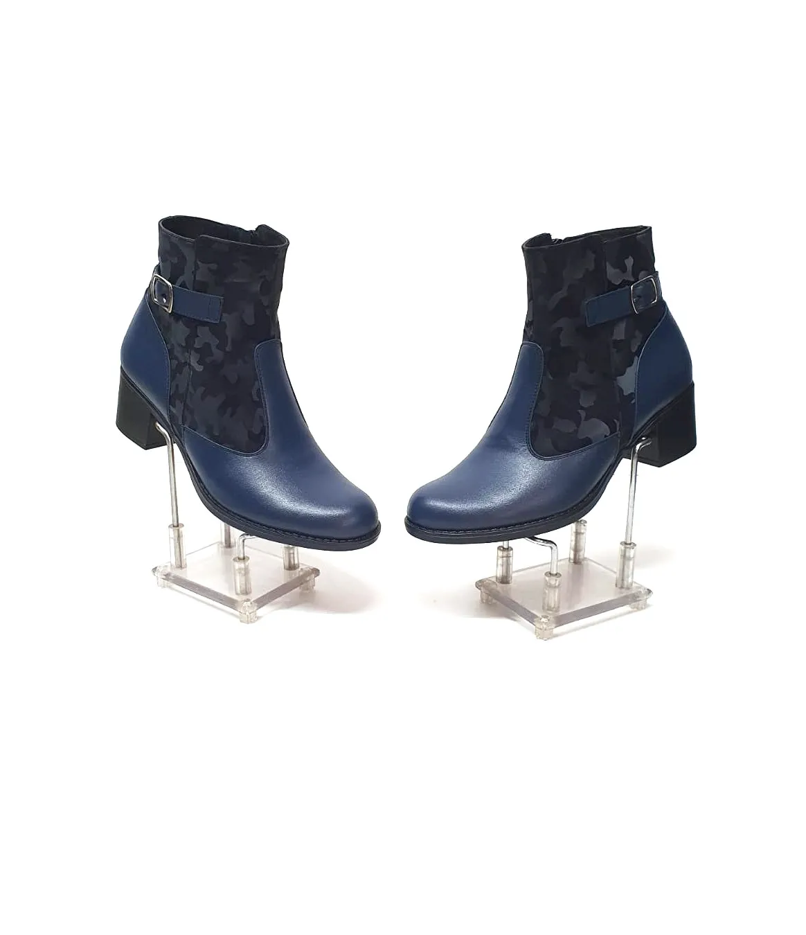 Catinca Shoes GX52 BBCN ghete dama piele albastru camuflaj