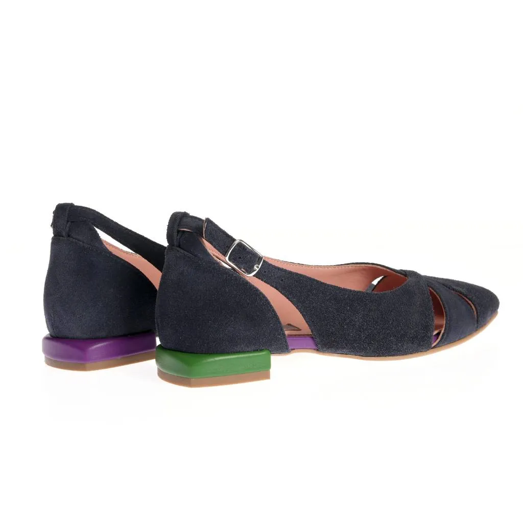 Ana Urbana Shoes New Orleans balerini bleumarin toc mic